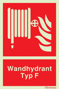 Brandschutzzeichen "Wandhydrant Typ F"