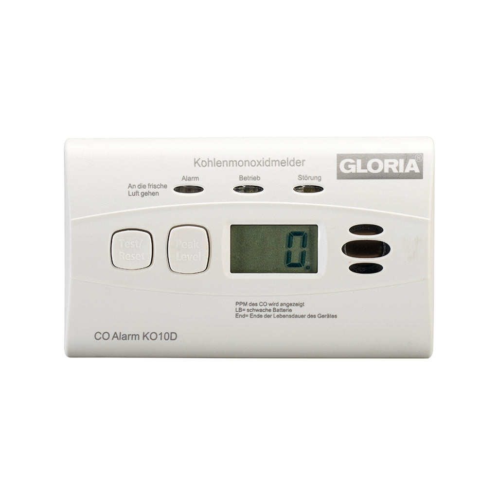 GLORIA K10D Kohlenmonoxidmelder CO Melder mit Display u. 10-Jahres Batterie