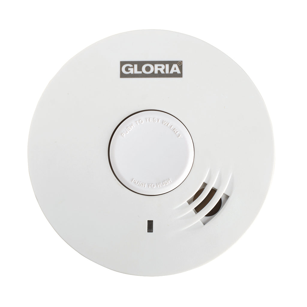 GLORIA R-10 Rauchwarnmelder mit 10- Jahres Lithium Batterie, Rauchmelder